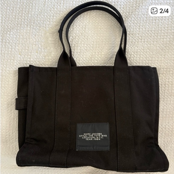Marc Jacobs Black Canvas Tote Bag - Picture 2 of 3